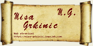 Miša Grkinić vizit kartica